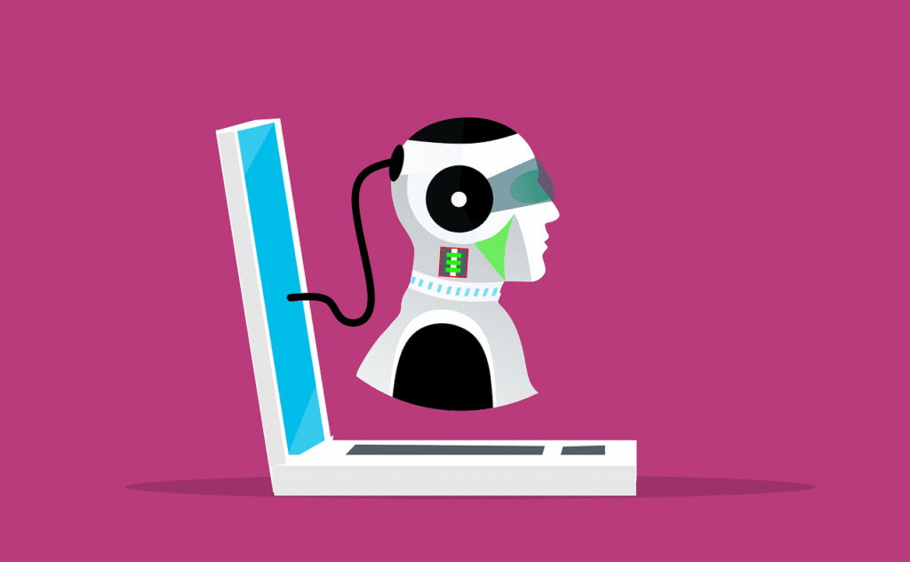 AI assistant interacting with a user on a digital device, showcasing the benefits of AI receptionist cost savings in customer service automation.