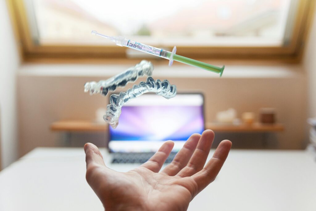 AI medical receptionist assisting patients at a clinic front desk